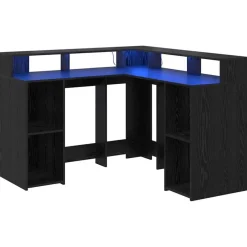 Meubles De Bureau-vidaXL Bureau Chêne noir 130 x 130 x 91 cm Bois d'ingénierie Ch&ecirc;ne noir