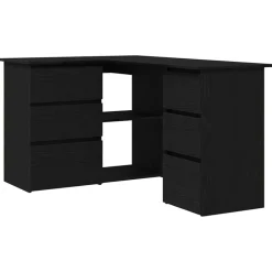 vidaXL Bureau Chêne noir 145 x 100 x 76 cm Bois d'ingénierie
