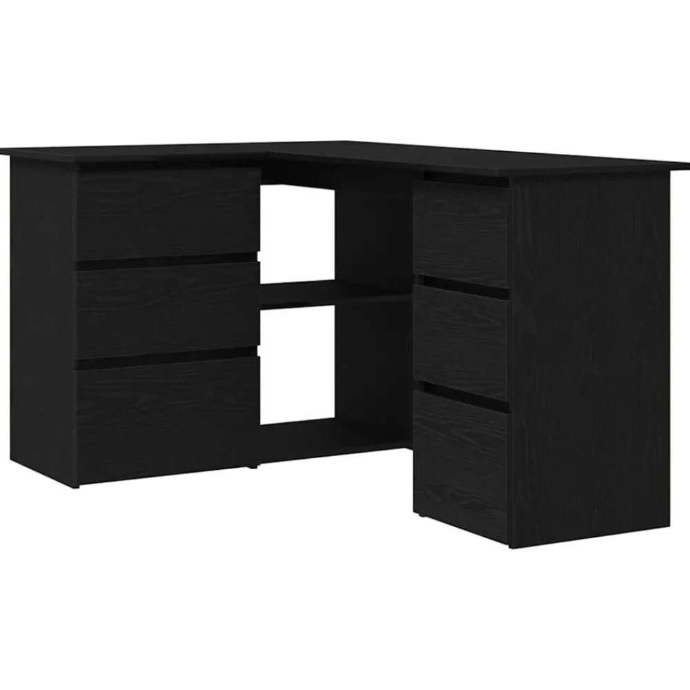 vidaXL Bureau Chêne noir 145 x 100 x 76 cm Bois d'ingénierie