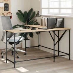 Meubles De Bureau-vidaXL Bureau chêne sonoma 149x149x75 cm bois d'ingénierie Ch&ecirc;ne sonoma