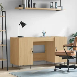 vidaXL Bureau chêne sonoma 140x50x75 cm bois d'ingénierie