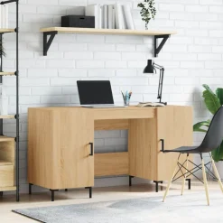 Meubles De Bureau-vidaXL Bureau chêne sonoma 140x50x75 cm bois d'ingénierie Ch&ecirc;ne sonoma