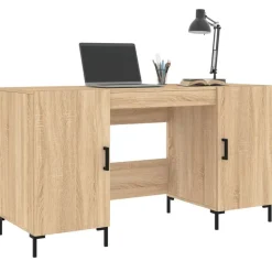 Meubles De Bureau-vidaXL Bureau chêne sonoma 140x50x75 cm bois d'ingénierie Ch&ecirc;ne sonoma