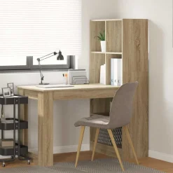 vidaXL Bureau Chêne Sonoma 122 x 67 x 145 cm Bois d'ingénierie
