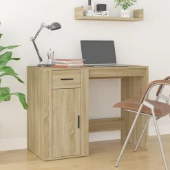 vidaXL Bureau Chêne sonoma 100x49x75 cm Bois d'ingénierie