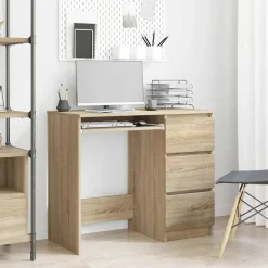 Meubles De Bureau-vidaXL Bureau Chêne sonoma 90x45x76 cm Bois d’ingénierie Ch&ecirc;ne sonoma