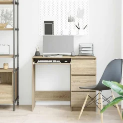 Meubles De Bureau-vidaXL Bureau Chêne sonoma 90x45x76 cm Bois d’ingénierie Ch&ecirc;ne sonoma