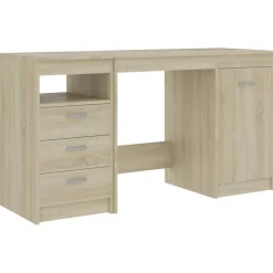 Meubles De Bureau-vidaXL Bureau Chêne sonoma 140x50x76 cm Bois d’ingénierie Ch&ecirc;ne sonoma
