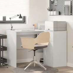 Meubles De Bureau-vidaXL Bureau d'angle avec tiroir 102 x 88 x 75 cm Blanc