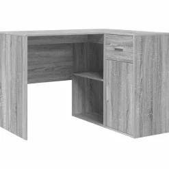 vidaXL Bureau d'angle avec tiroir Gris Sonoma 102 x 88 x 75 cm