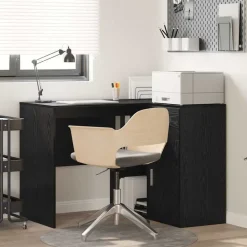 Meubles De Bureau-vidaXL Bureau d'angle avec tiroir Chêne noir 102 x 88 x 75 cm Ch&ecirc;ne noir