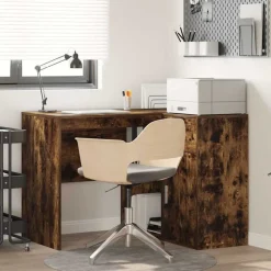 vidaXL Bureau d'angle avec tiroir Chêne fumé 102 x 88 x 75 cm