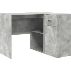Meubles De Bureau-vidaXL Bureau d'angle avec tiroir 102 x 88 x 75 cm Gris béton