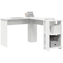 Meubles De Bureau-vidaXL Bureau d'angle 140 x 113,5 x 75 cm Bois d'ingénierie Blanc