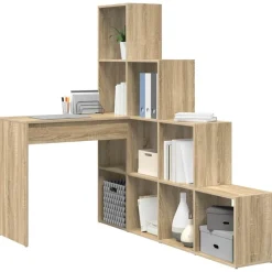 vidaXL Bureau d'angle Chêne Sonoma 101,5 x 149,5 x 149,5 cm