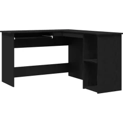 Meubles De Bureau-vidaXL Bureau d'angle Chêne noir 120 x 140 x 75 cm Bois d'ingénierie Ch&ecirc;ne noir