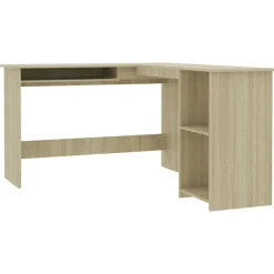 Meubles De Bureau-vidaXL Bureau d'angle en forme de L Chêne sonoma Bois d'ingénierie Ch&ecirc;ne sonoma