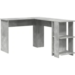 Meubles De Bureau-vidaXL Bureau d'angle 140 x 113,5 x 75 cm Bois d'ingénierie Gris béton