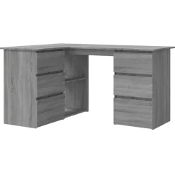 vidaXL Bureau d'angle 145x100x76 cm Bois d'ingénierie
