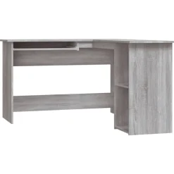 Meubles De Bureau-vidaXL Bureau d'angle 120x140x75 cm bois d'ingénierie Sonoma gris
