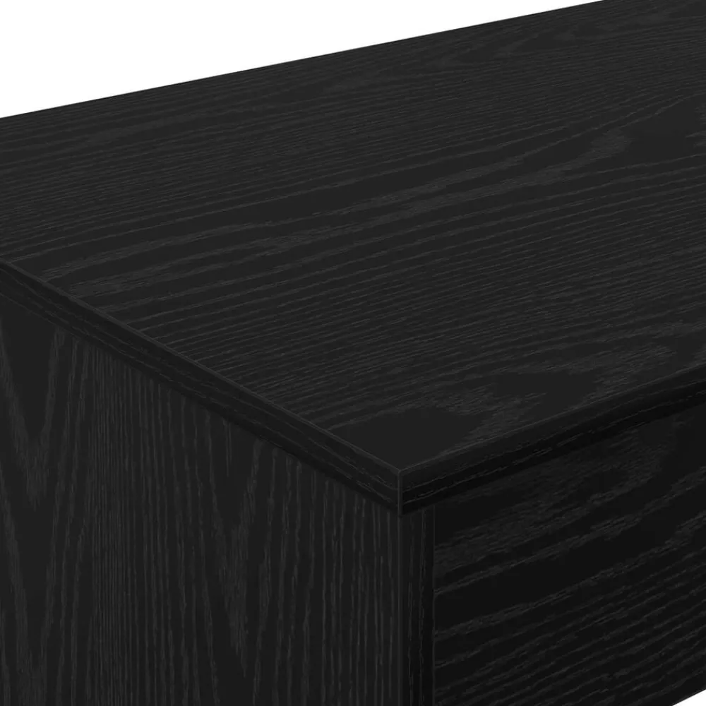vidaXL Bureau de lit Chêne noir 100 x 45 x 75 cm Bois d'ingénierie