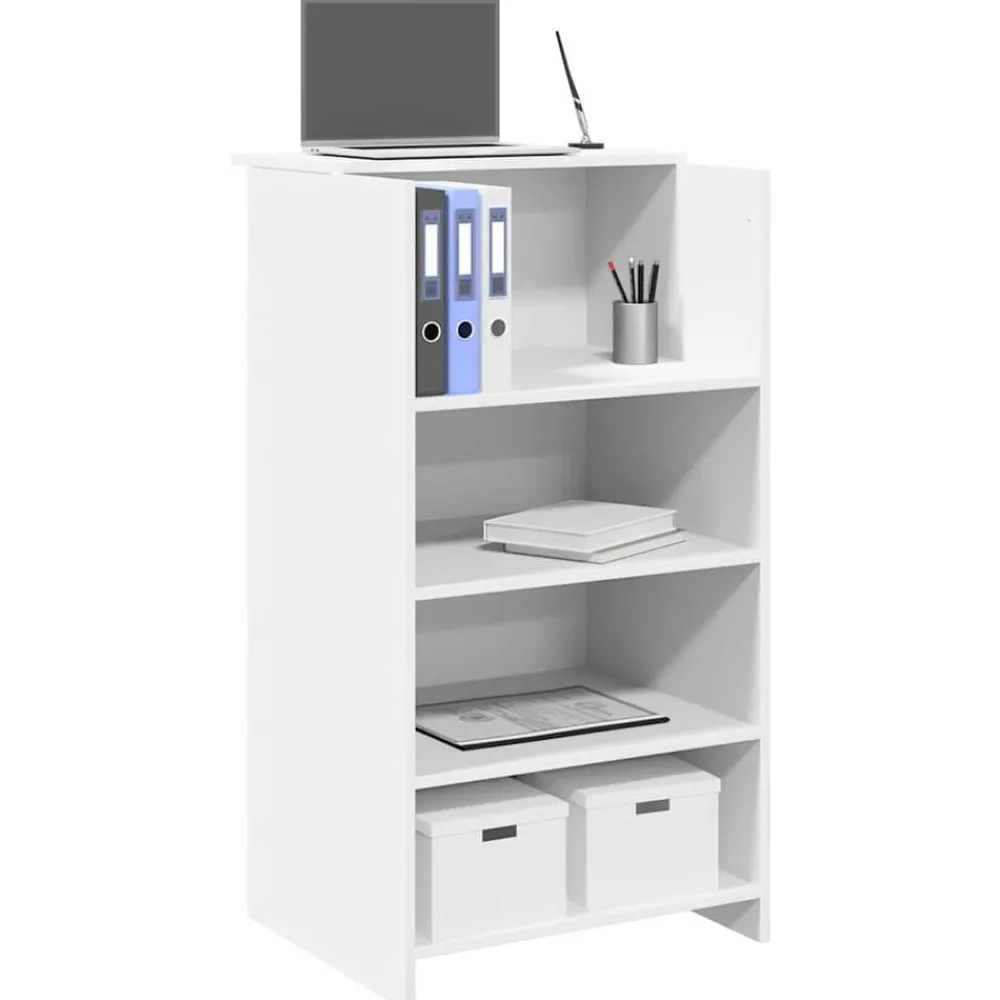 Meubles De Bureau-vidaXL Bureau de réception 55x50x103,5 cm Bois d'ingénierie Blanc
