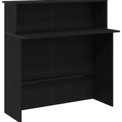 Meubles De Bureau-vidaXL Bureau de réception 100x50x103,5 cm bois d'ingénierie Noir