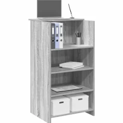 Meubles De Bureau-vidaXL Bureau de réception 55x50x103,5 cm bois ingénierie Sonoma gris
