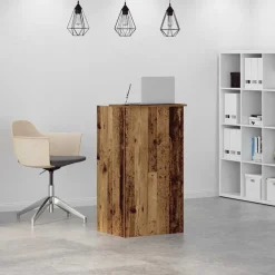 Meubles De Bureau-vidaXL Bureau de réception 55x50x103,5 cm bois d'ingénierie Vieux bois