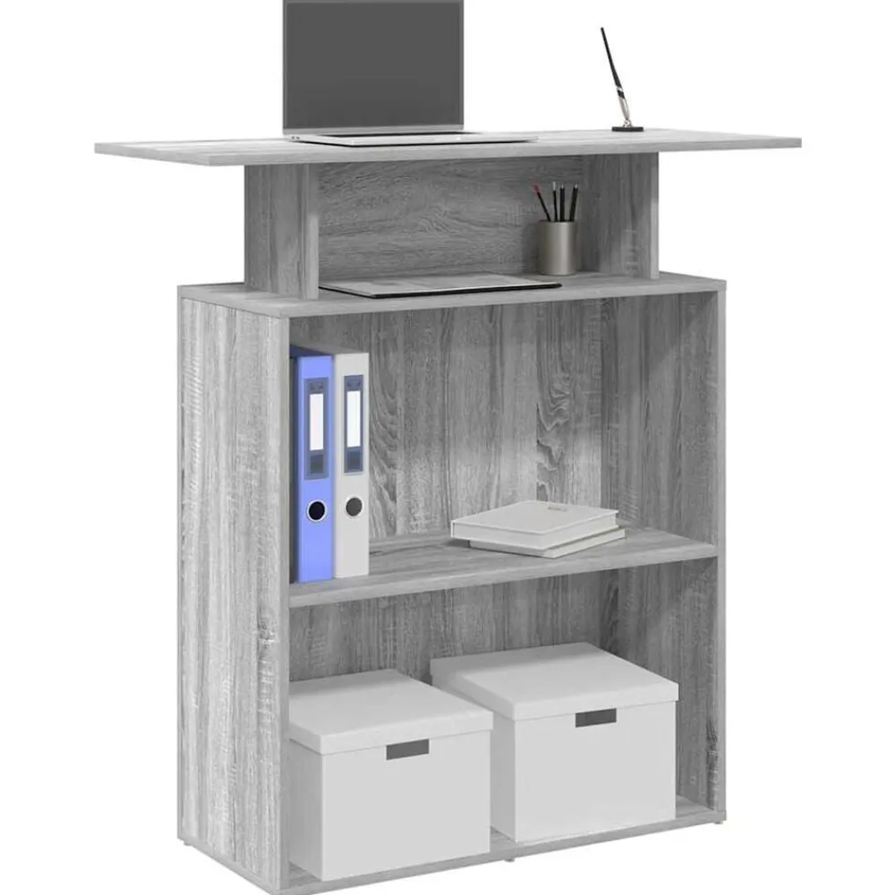 vidaXL Bureau de réception 100x40x104 cm bois ingénierie