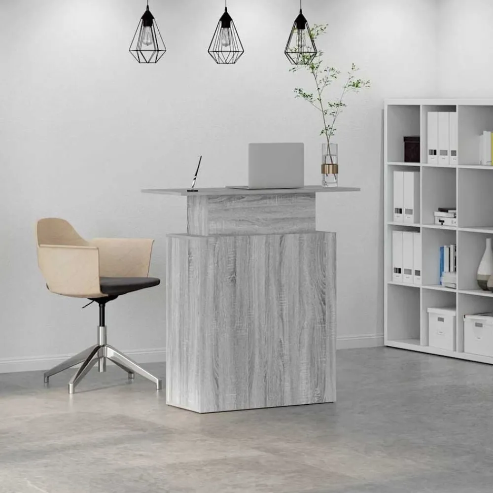 vidaXL Bureau de réception 100x40x104 cm bois ingénierie