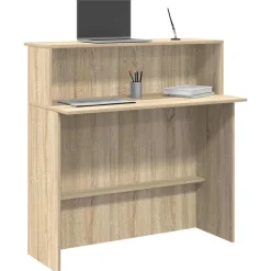 vidaXL Bureau de réception Chêne Sonoma 100x50x103,5 cm Bois d'ingénierie