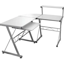 Meubles De Bureau-vidaXL Bureau d'ordinateur d'angle 132x112x99 cm Bois ingénierie Blanc