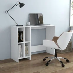 Meubles De Bureau-vidaXL Bureau d'ordinateur portable bois d'ingénierie Blanc