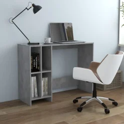 Meubles De Bureau-vidaXL Bureau d'ordinateur portable bois d'ingénierie Gris béton