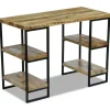 Meubles De Bureau-vidaXL Bureau en bois de manguier 110 x 50 x 76 cm