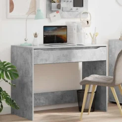 Meubles De Bureau-vidaXL Bureau 100 x 50 x 78 cm Bois d’ingénierie Gris béton