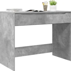 Meubles De Bureau-vidaXL Bureau 100 x 50 x 78 cm Bois d’ingénierie Gris béton