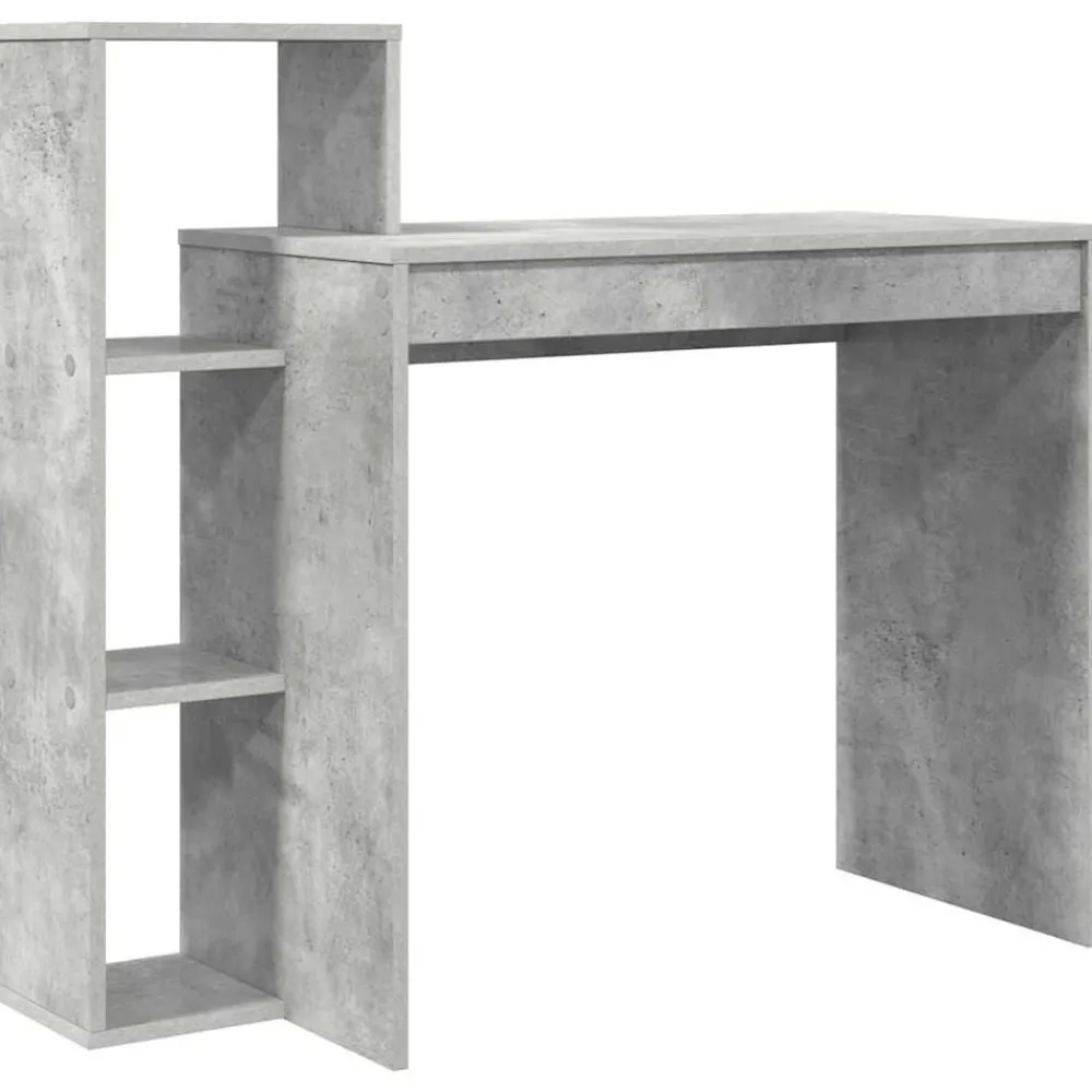 Meubles De Bureau-vidaXL Bureau 100 x 40 x 90 cm Bois d'ingénierie Gris béton