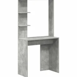 Meubles De Bureau-vidaXL Bureau 78,5 x 37 x 154,5 cm Bois d'ingénierie Gris béton