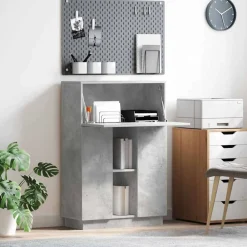 Meubles De Bureau-vidaXL Bureau 71.5 x 31.5 x 106.5 cm Bois d'ingénierie Gris béton
