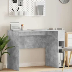 Meubles De Bureau-vidaXL Bureau 109 x 50 x 78 cm Bois d'ingénierie Gris béton
