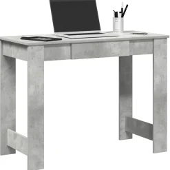 Meubles De Bureau-vidaXL Bureau 100x45x75 cm bois d'ingénierie Gris béton