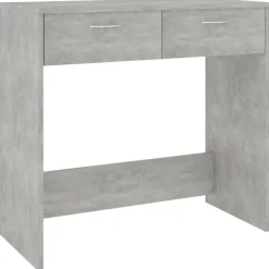 Meubles De Bureau-vidaXL Bureau 80x40x75 cm Bois d’ingénierie Gris béton
