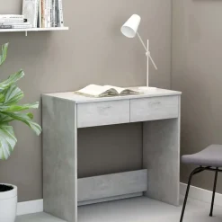 Meubles De Bureau-vidaXL Bureau 80x40x75 cm Bois d’ingénierie Gris béton