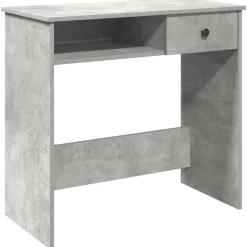 Meubles De Bureau-vidaXL Bureau 80x40x75 cm Aggloméré Gris béton