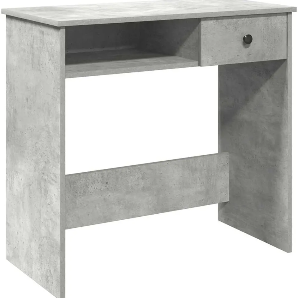 Meubles De Bureau-vidaXL Bureau 80x40x75 cm Aggloméré Gris béton