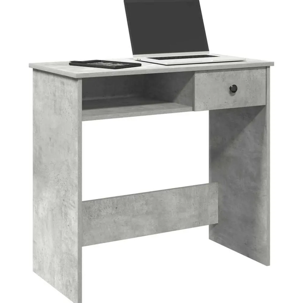 Meubles De Bureau-vidaXL Bureau 80x40x75 cm Aggloméré Gris béton