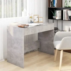 Meubles De Bureau-vidaXL Bureau 101x50x76,5 cm bois d'ingénierie Gris béton