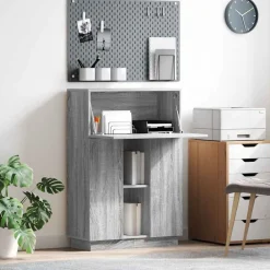 Meubles De Bureau-vidaXL Bureau Gris Sonoma 71.5 x 31.5 x 106.5 cm Bois d'ingénierie Sonoma gris